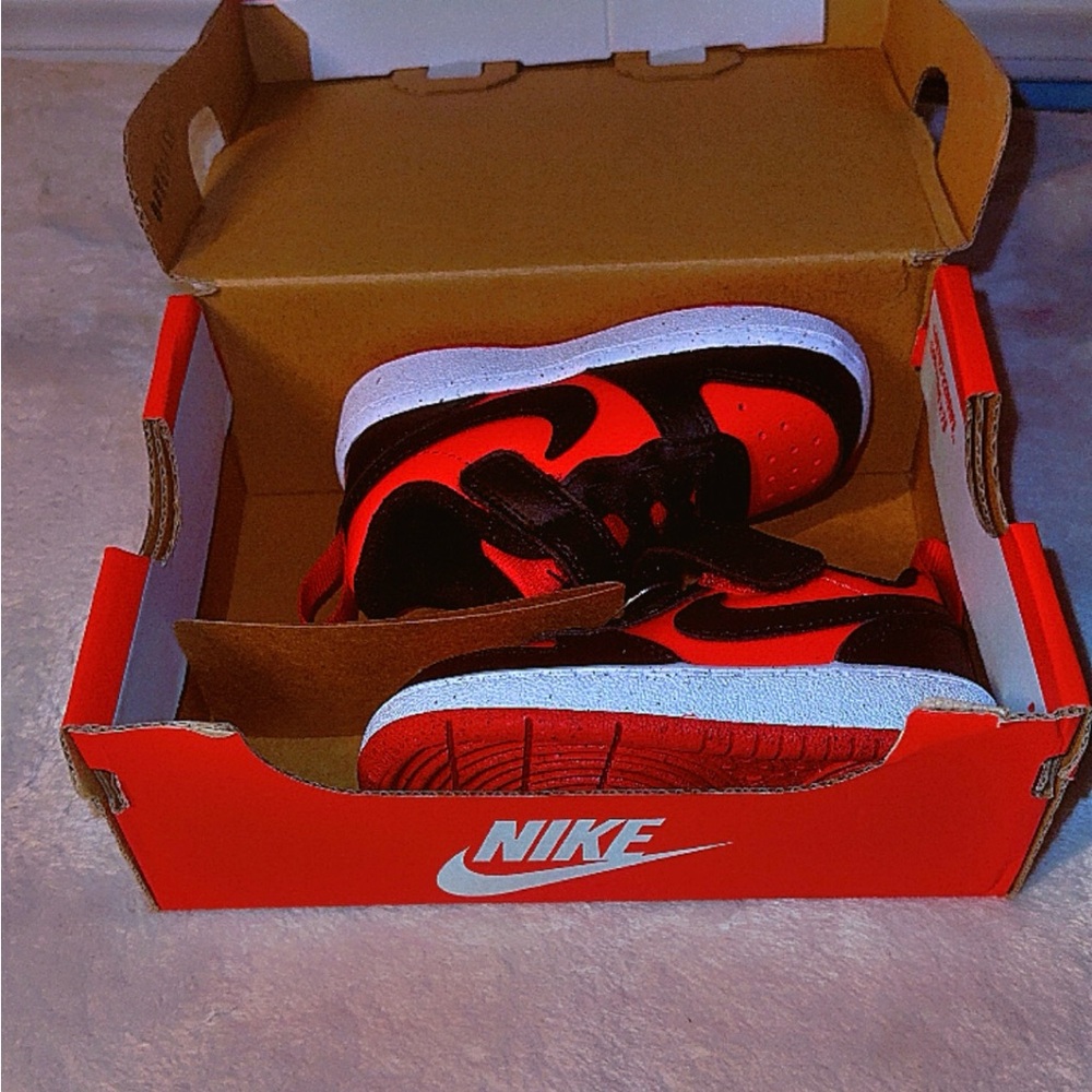 Nike Kids Red and Black Sneakers